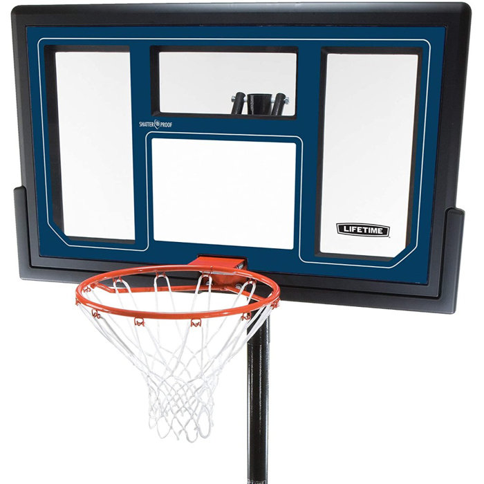 Lifetime Height Adjustable Portable Basketball Hoop (50" Polycarbonate